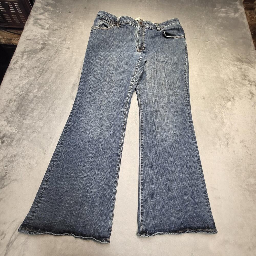 Gap Jeans Womens 14 Blue Medium Wash Flare Stretch Denim 5-Pocket Regular Fit